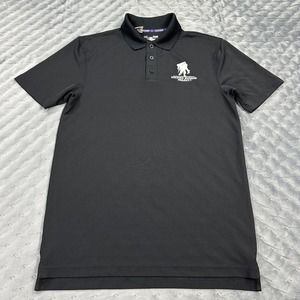 Under Armour Polo Shirt Mens Small Black Wounded Warrior Project Heat Gear Golf
